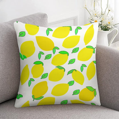 Decor Pillows 16"x16" Lemon Yellow Satin Square Throw Pillow Covers Spring Summer Decorative Throw Pillow Covers Hidden Zipper Decorative Couch Pillow Cover for Sofa Summer Pillow Covers