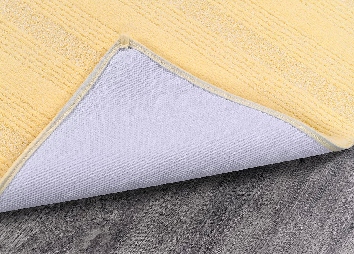 Essence Rubber Ducky Yellow 30" X 50" Non Slip, Easy to Clean Machine Washable,Soft Nylon Bath Rug Perfect for Any Home