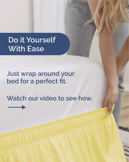 Wrap Around Dust Ruffle Bed Skirt - College Dorm Room - Twin/Twin XL